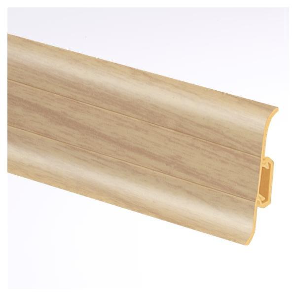 Lišta soklová PVC Cezar PREMIUM Classic Jaseň Svetlý M084 59x22x2200 mm – Obrázok 2