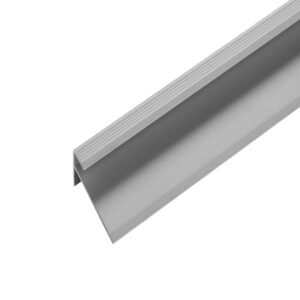 Profil AL schodový "F" 5 mm, elox Striebro 01, 2,7 m, skrutkovací k vinylom hr. 5 mm, CL5LVT Cezar (8x14,5x28 mm)