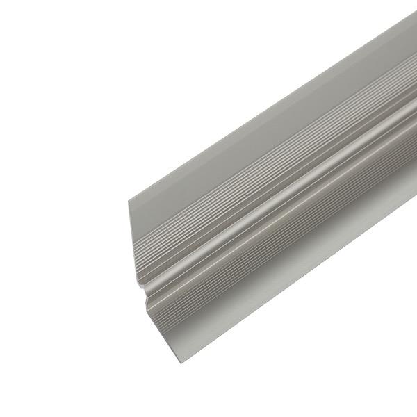 Profil AL schodový roh vnútorný 5 mm, elox Striebro 01, 2,7 m, skrutkovací k vinylom hr. 5 mm, W5LVT Cezar (28x28 mm)