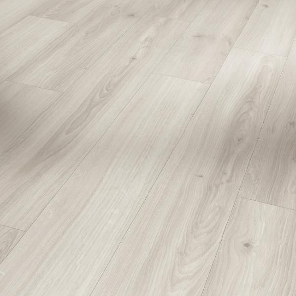Parador Basic 400 Dub Studioline perlovo biely 1748184 8 mm AC4/32 M4V Prírodne matná štruktúra 1-lamela