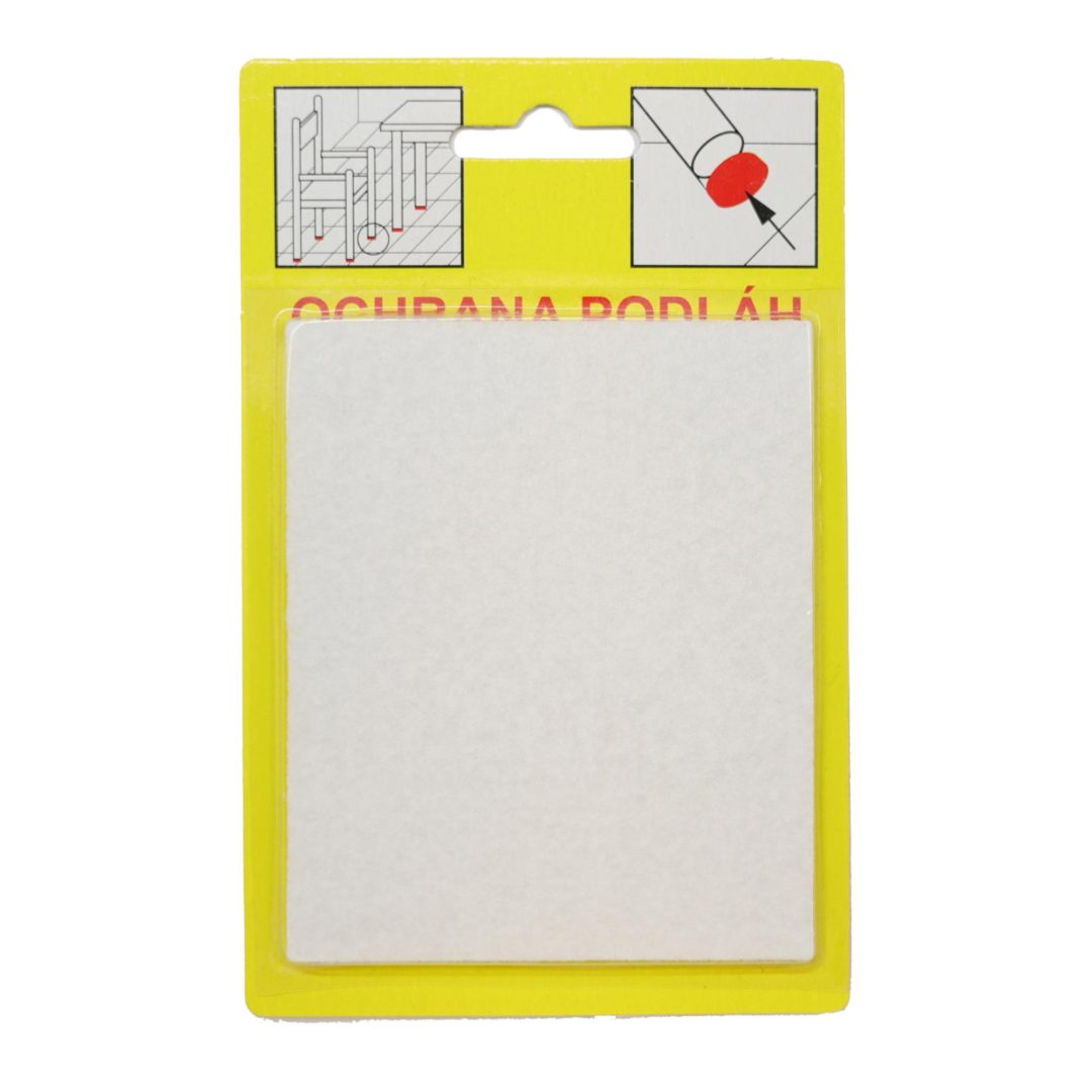 Podložky Filcové samolepiace Biele, Typ 108 - 82x100 mm, hr. 3 mm, 1 ks/bal – Obrázok 2