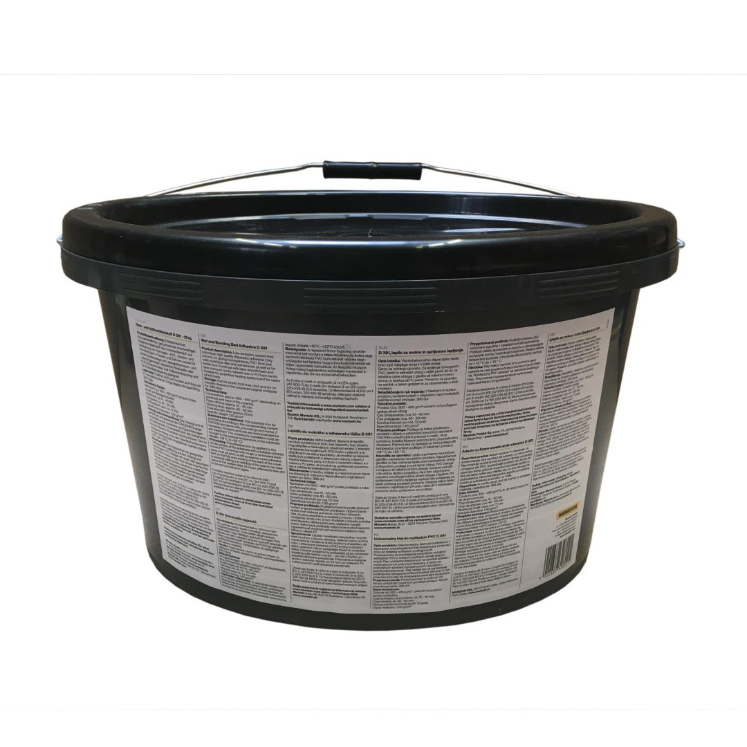 Lepidlo Murexin D391, 12 kg disperzné (na SPC, vinylové dielce, PVC rolky, koberce s latexovým rubom) – Obrázok 2