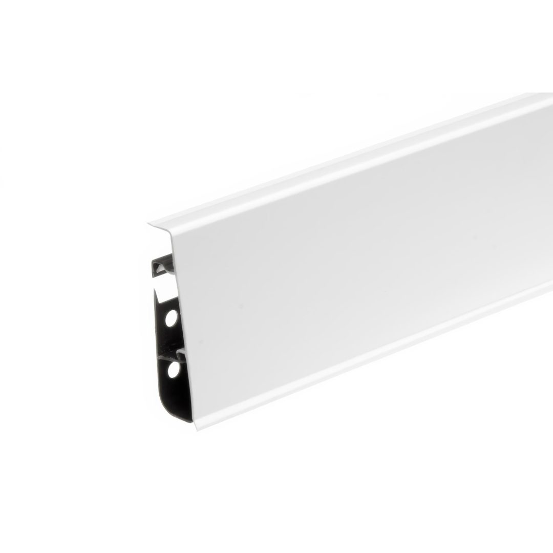 Lišta soklová PVC Cezar Hi Line PRESTIGE 75 Biela Lesklá (RAL 9003) 75x22x2500 mm