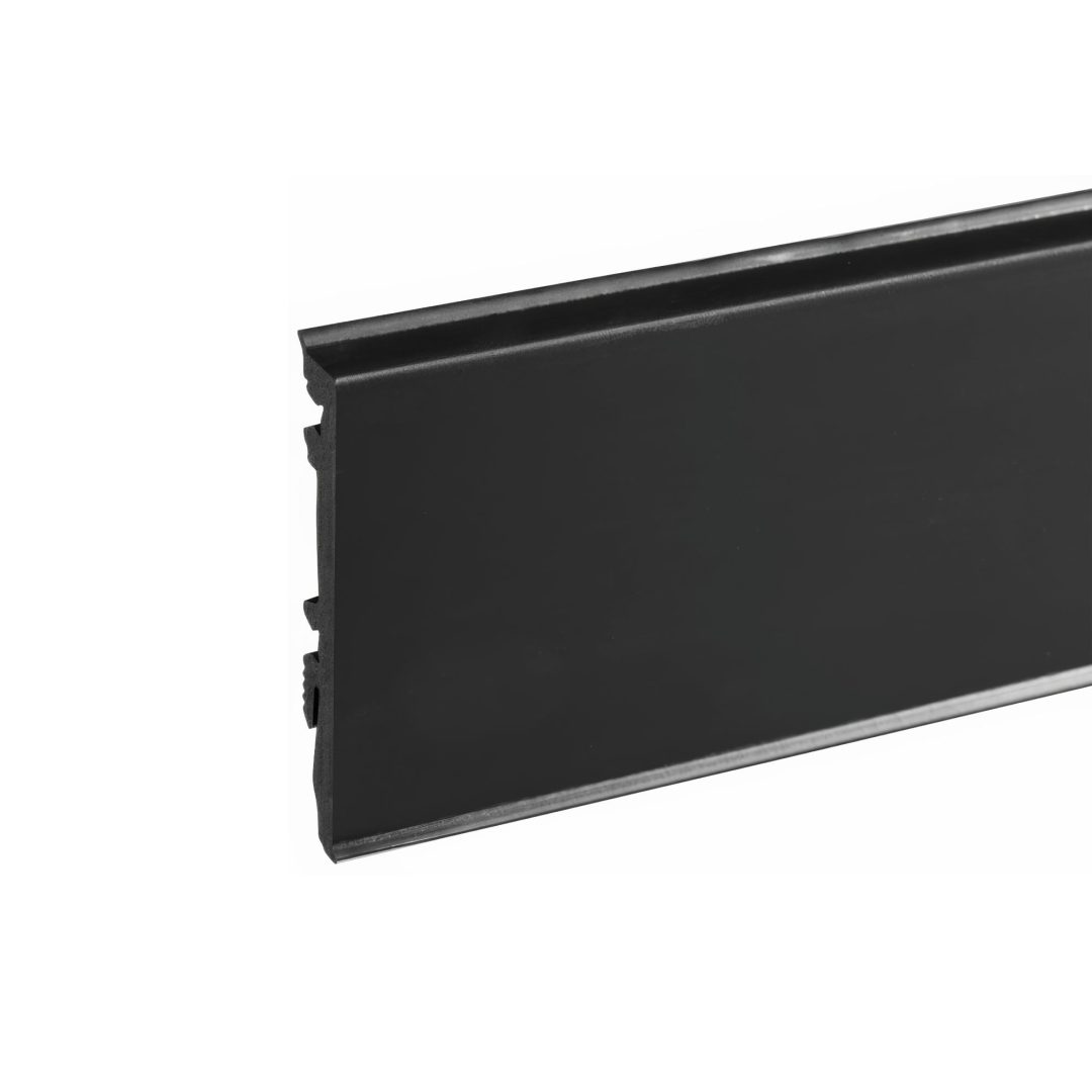 Lišta soklová PVC Cezar MASTERLINE 80 Čierna RAL 9005 (090) 81,5x17,2x2200 mm