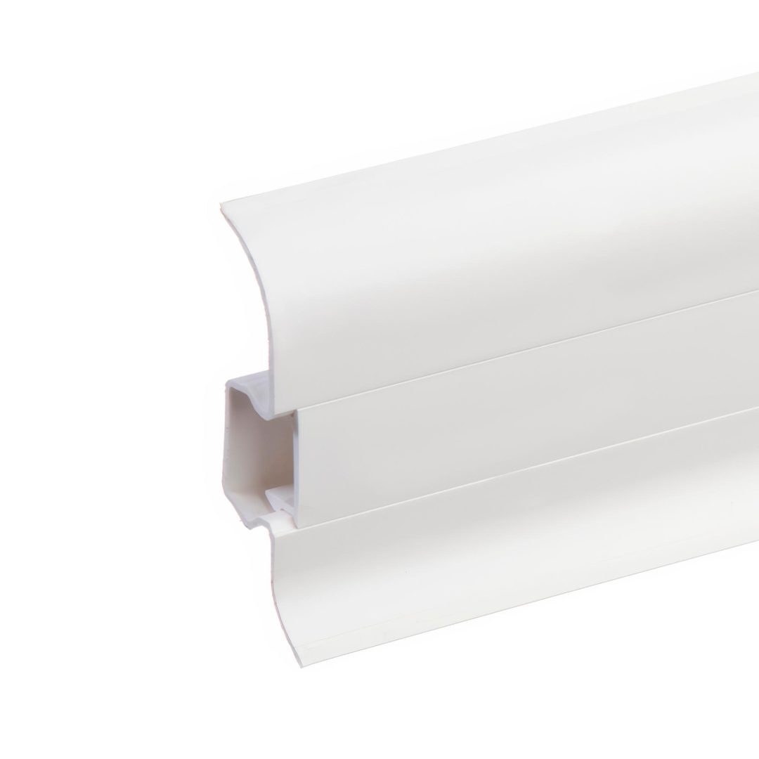 Lišta soklová PVC Cezar PREMIUM Classic Biela RAL 9003 Mat 59x22x2200 mm