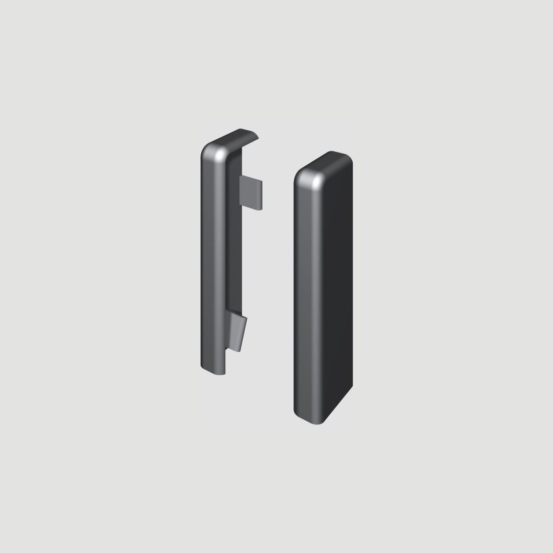 Prvky Egger 58 "cubical" Universal strieborné - Ukončenie ľavé+pravé 1860348 (1+1 ks/bal)