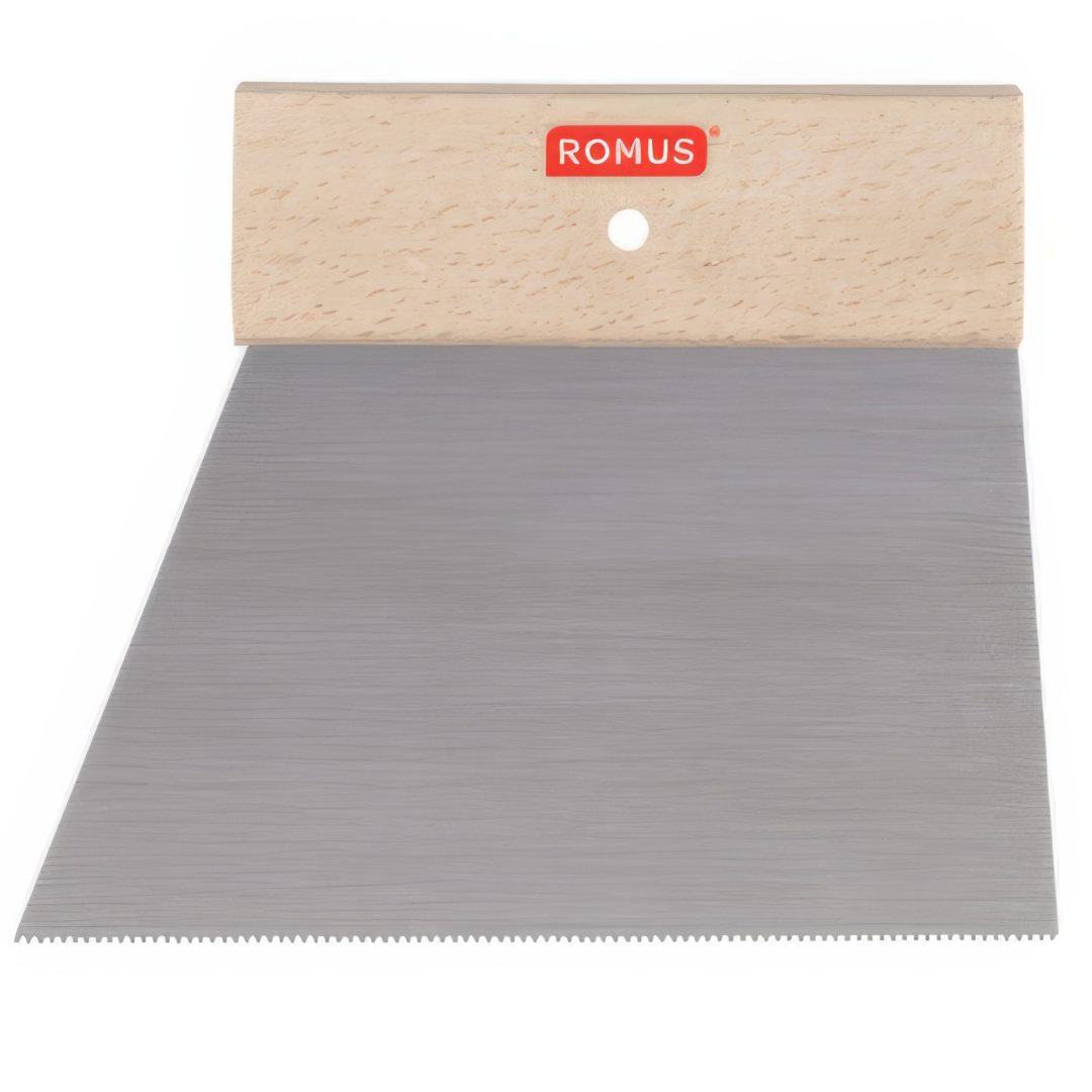 Stierka Romus na lepidlo na vinyl a PVC, ozubenie A1, šírka 250 mm, 93089