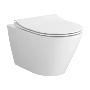 Set wc misa CITY PRO OVAL závesná Vortex biela + sedátko duroplastové slim wrap