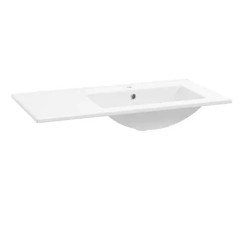 Umývadlo PLAN 90x45cm pravé s otvorom s prepadom biele