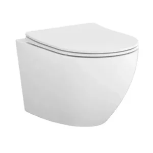 Set wc misa DESSE závesná Vortex biela + sedátko duroplastové slim odnímateľné SC biele